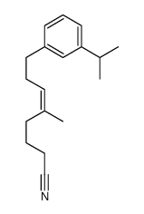 5-methyl-8-(3-propan-2-ylphenyl)oct-5-enenitrile结构式