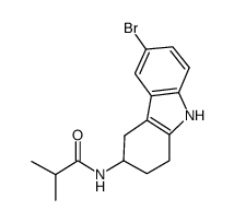 N-(6-bromo-2,3,4,9-tetrahydro-1H-carbazol-3-yl)isobutyramide Structure