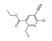 ethyl 6-chloro-5-cyano-2-(fluoromethyl)nicotinate结构式