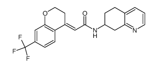 (E)-2-(7-(trifluoromethyl)chroman-4-ylidene)-N-(5,6,7,8-tetrahydro-quinolin-7-yl)-acetamide Structure