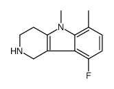 9-fluoro-5,6-dimethyl-1,2,3,4-tetrahydropyrido[4,3-b]indole结构式