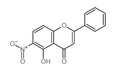 4H-1-Benzopyran-4-one,5-hydroxy-6-nitro-2-phenyl- structure