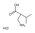 (S)-2-(Aminomethyl)-3-methylbutanoic acid hydrochloride Structure