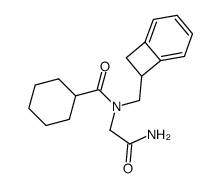 N-(2-amino-2-oxoethyl)-N-(bicyclo[4.2.0]octa-1,3,5-trien-7-ylmethyl)cyclohexanecarboxamide Structure