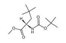 (S)-2-tert-Butoxycarbonylamino-4,4-dimethyl-pentanoic acid methyl ester结构式