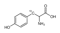DL-酪氨酸-3-13C结构式