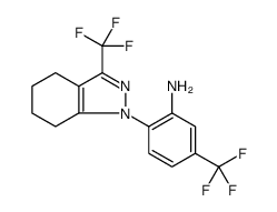 Benzenamine, 2-[4,5,6,7-tetrahydro-3-(trifluoromethyl)-1H-indazol-1-yl]-5-(trifluoromethyl)结构式