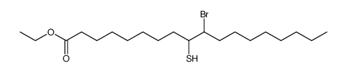 ethyl erythro-10-bromo-9-mercaptooctadecanoate结构式