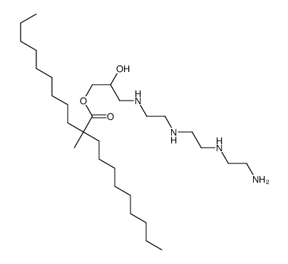 3-[[2-[[2-[(2-aminoethyl)amino]ethyl]amino]ethyl]amino]-2-hydroxypropyl 2-methyl-2-nonylundecanoate结构式