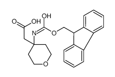 2-[4-(9H-fluoren-9-ylmethoxycarbonylamino)oxan-4-yl]acetic acid Structure