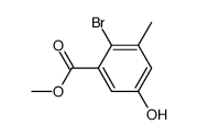 methyl 6-bromo-3-hydroxy-5-methylbenzoate结构式