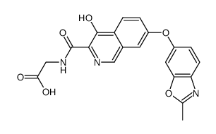 {[4-hydroxy-7-(2-methyl-benzooxazol-6-yloxy)-isoquinoline-3-carbonyl]-amino}-acetic acid Structure