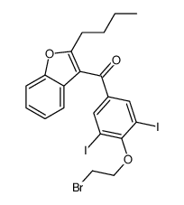 [4-(2-bromoethoxy)-3,5-diiodophenyl]-(2-butyl-1-benzofuran-3-yl)methanone结构式