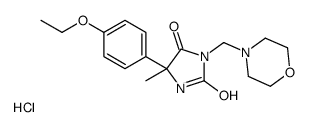 5-(4-ethoxyphenyl)-5-methyl-3-(morpholin-4-ium-4-ylmethyl)imidazolidine-2,4-dione,chloride Structure