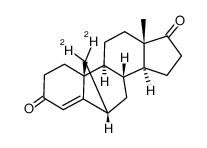 3.17-Dioxo-6β,19-cyclo-19-dideutero-Δ4-androsten结构式