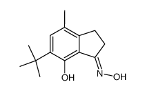 6-tert-Butyl-7-hydroxy-4-methyl-indan-1-one oxime结构式