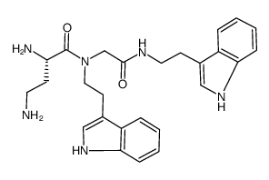 [L-diaminobutyryl]-N-[2-(indol-3-yl)ethyl]glycine 2-(indol-3-yl)ethylamide结构式