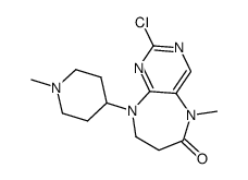 10-chloro-6-methyl-2-(1-methyl-4-piperidyl)-2,6,9,11-tetrazabicyclo[5.4.0]undeca-7,9,11-trien-5-one Structure