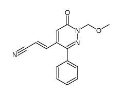 (E)-3-(1-Methoxymethyl-6-oxo-3-phenyl-1,6-dihydro-pyridazin-4-yl)-acrylonitrile结构式