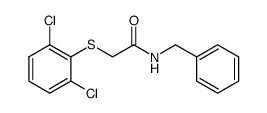 N-benzyl-2-(2,6-dichlorophenylthio)acetamide结构式