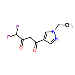 1-(1-ETHYL-1H-PYRAZOL-4-YL)-4,4-DIFLUORO-BUTANE-1,3-DIONE结构式