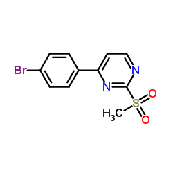 4-(4-Bromophenyl)-2-(methylsulfonyl)pyrimidine Structure