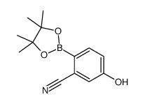 5-hydroxy-2-(4,4,5,5-tetramethyl-1,3,2-dioxaborolan-2-yl)benzonitrile structure