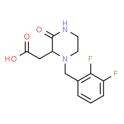 [1-(2,3-DIFLUORO-BENZYL)-3-OXO-PIPERAZIN-2-YL]-ACETIC ACID结构式