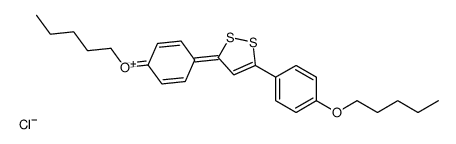 [4-[5-(4-pentoxyphenyl)dithiol-3-ylidene]cyclohexa-2,5-dien-1-ylidene]-pentyloxidanium,chloride Structure