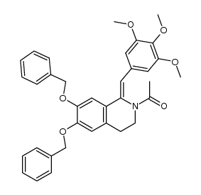(Z)-2-Acetyl-6,7-bis(benzyloxy)-1-[(3,4,5-trimethoxyphenyl)methylene]-1,2,3,4-tetrahydroisoquinoline结构式
