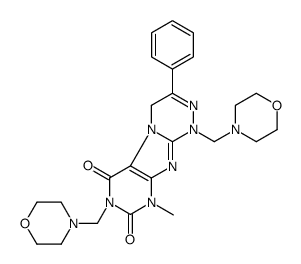 9-methyl-1,7-bis(morpholin-4-ylmethyl)-3-phenyl-4H-purino[8,7-c][1,2,4]triazine-6,8-dione结构式