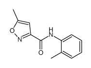 5-methyl-N-(2-methylphenyl)-1,2-oxazole-3-carboxamide Structure