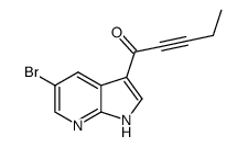 1-(5-bromo-1H-pyrrolo[2,3-b]pyridin-3-yl)pent-2-yn-1-one结构式