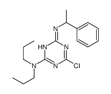 6-chloro-4-N-(1-phenylethyl)-2-N,2-N-dipropyl-1,3,5-triazine-2,4-diamine Structure