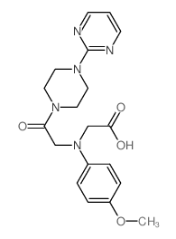 {(4-Methoxyphenyl)[2-oxo-2-(4-pyrimidin-2-ylpiperazin-1-yl)ethyl]amino}acetic acid结构式