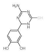 4-(4-Amino-6-mercapto-1,2-dihydro-1,3,5-triazin-2-yl)benzene-1,2-diol结构式