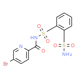 5-Bromo-N-(2-sulfamoylphenyl)sulfonyl-pyridine-2-carboxamide结构式