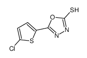 5-(5-chlorothiophen-2-yl)-3H-1,3,4-oxadiazole-2-thione结构式