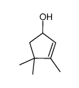 3,4,4-trimethylcyclopent-2-en-1-ol Structure