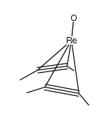 rhenium(III)(oxo)(hydride)bis(2-butyne) Structure