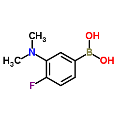 [3-(Dimethylamino)-4-fluorophenyl]boronic acid structure
