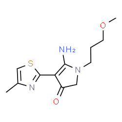 5-amino-1-(3-methoxypropyl)-4-(4-methylthiazol-2-yl)-1H-pyrrol-3(2H)-one structure