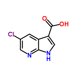 5-氯-1H-吡咯并[2,3-b]吡啶-3-羧酸结构式
