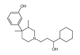 1-Piperidinepropanol, alpha-cyclohexyl-4-(3-hydroxyphenyl)-3,4-dimethy l- Structure