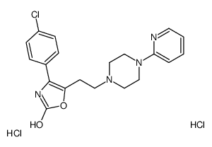 4-(4-chlorophenyl)-5-[2-(4-pyridin-2-ylpiperazin-1-yl)ethyl]-3H-1,3-oxazol-2-one,dihydrochloride结构式