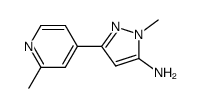 methyl-3-(2-methylpyridin-4-yl)-1H-pyrazol-5-amine结构式