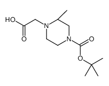 2-[(2S)-2-methyl-4-[(2-methylpropan-2-yl)oxycarbonyl]piperazin-1-yl]acetic acid Structure