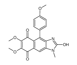 2-Hydroxy-6,7-dimethoxy-4-(4-methoxy-phenyl)-1-methyl-1H-naphtho[2,3-d]imidazole-5,8-dione结构式