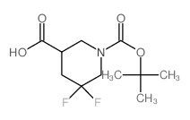 5,5-Difluoro-1,3-piperidinedicarboxylic acid tert-butyl ester structure