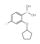 (4-CHLORO-2-(CYCLOPENTYLOXY)PHENYL)BORONIC ACID Structure